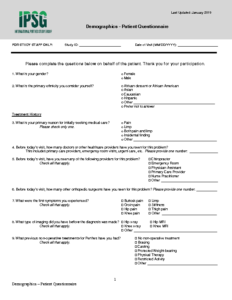 Demographics Form _ Patient Questionnaire v2.0